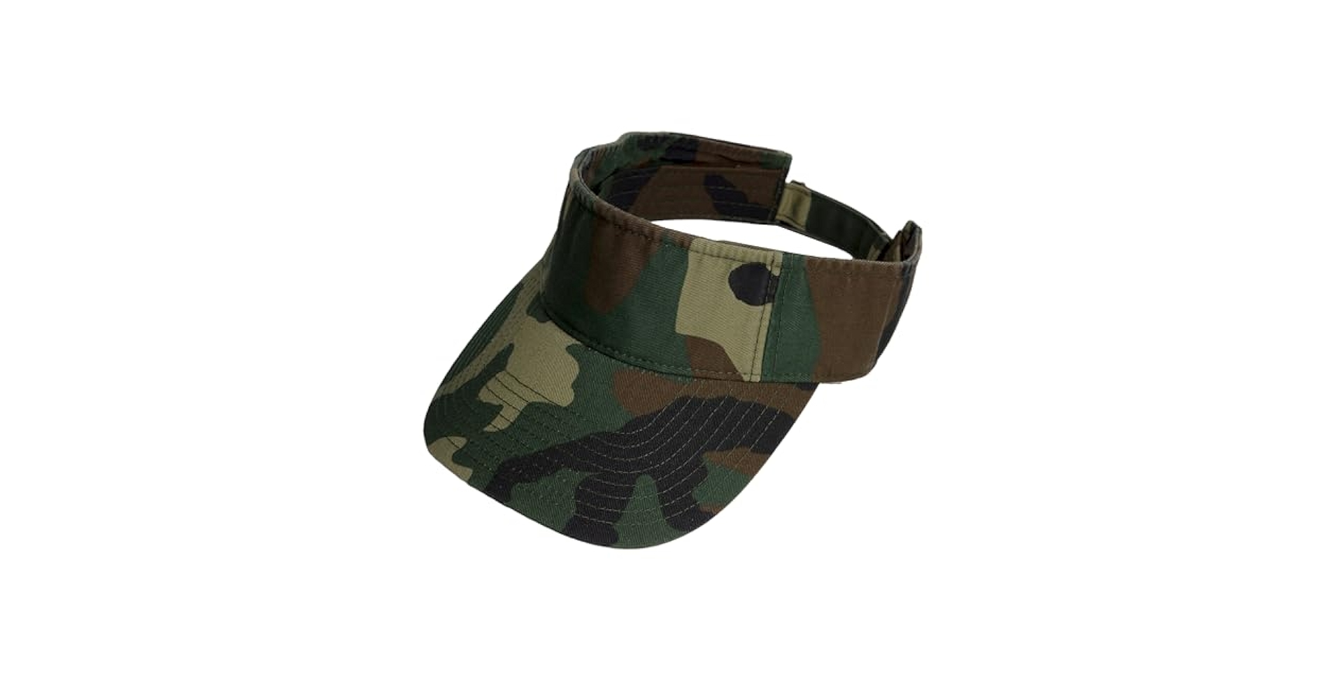 TOP HEADWEAR Washed Camo Visor - Camouflauge Hat for Men